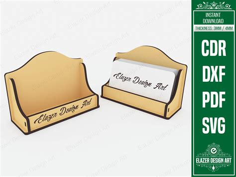 laser cut business card holder template